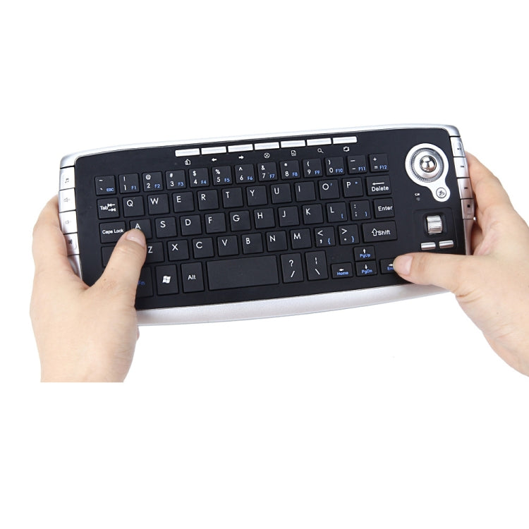 MY-10 2.4G 78 tasti 1200 DPI Mini tastiera trackball wireless Set tastiera e mouse wireless