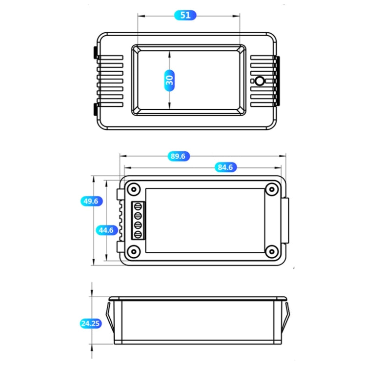 Peacefair versione inglese monitor di alimentazione con display digitale AC multifunzionale, 5A, 10A, 100A (Closed CT), 100A (Open and Close CT)