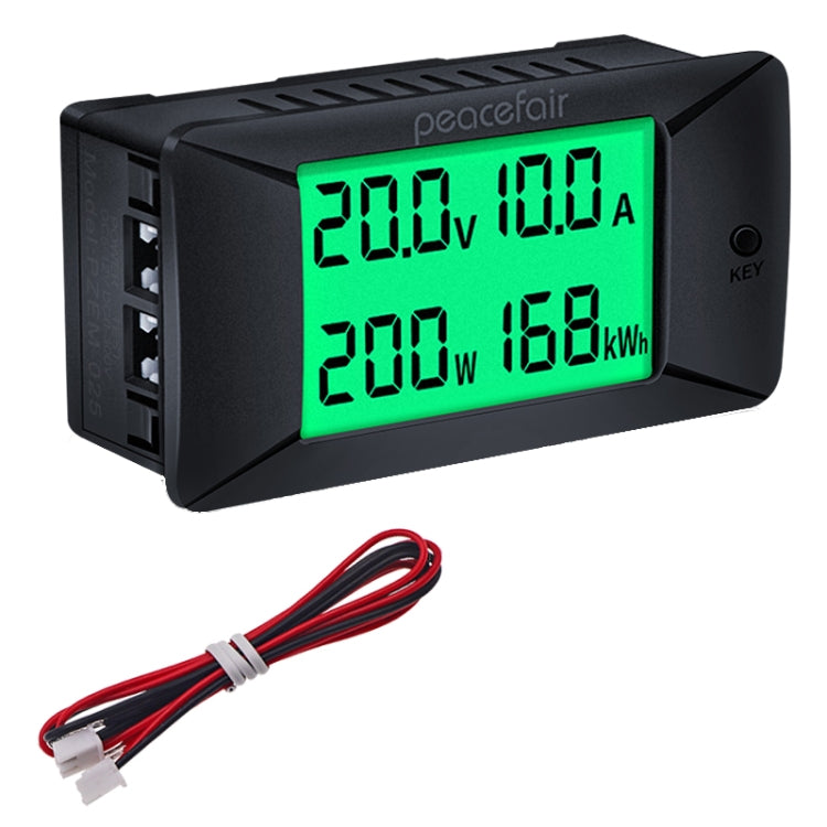 Peacefair PZEM-025 DC Tester per display digitale DC multifunzionale, 50A, 100A, 200A, 300A
