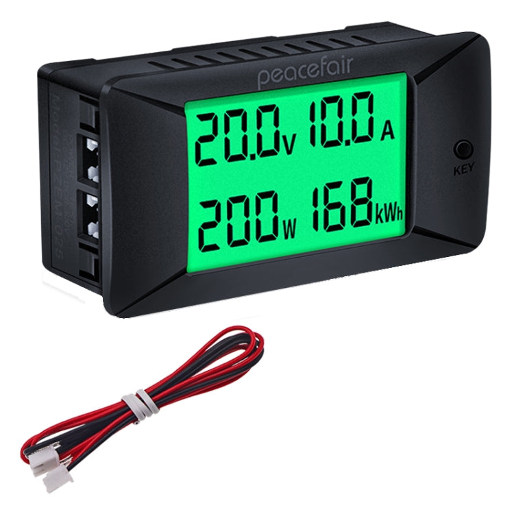 Peacefair PZEM-025 DC Tester per display digitale DC multifunzionale, 50A, 100A, 200A, 300A