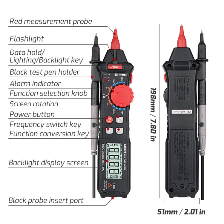 Tasi multimetro a penna piccolo tavolo universale intelligente portatile, stile:, TA802A Automatic Range, TA802B Automatic Identification