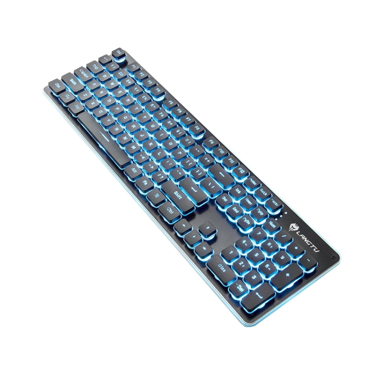LANGTU L1 104 tasti USB Home Office Film Tastiera cablata luminosa, lunghezza cavo: 1,6 m, L1 Orange Light Black, L1 Ice Blue Light Silver White, L1 White Light Black, L1 Ice Blue Light Black, L1 White Light Pink