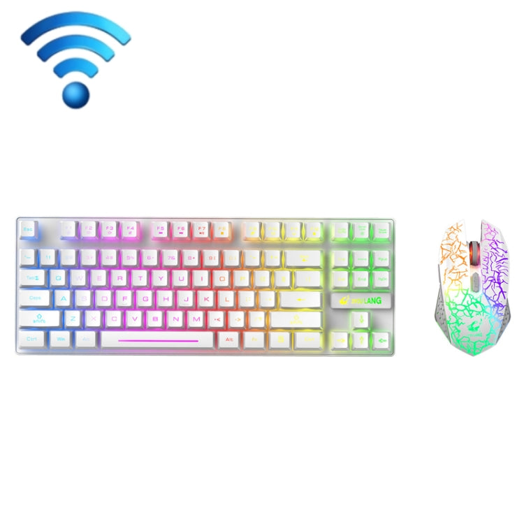 Set tastiera e mouse wireless luminosi ZIYOU LANG T87, T87 Black, T87 White, T87 Blue