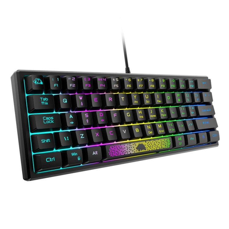 ZIYOU LANG K61 62 Tasti Illuminazione RGB Mini Tastiera cablata da gioco, Lunghezza cavo: 1,5 m, K61 Black, K61 White, K61 Blue