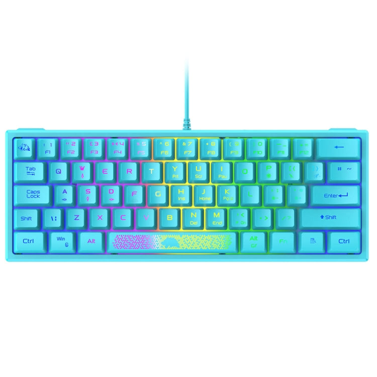 ZIYOU LANG K61 62 Tasti Illuminazione RGB Mini Tastiera cablata da gioco, Lunghezza cavo: 1,5 m, K61 Black, K61 White, K61 Blue