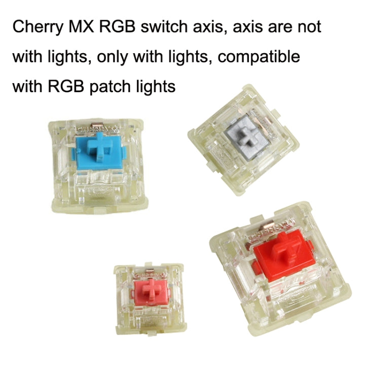 10 pezzi Cherry MX RGB interruttore albero trasparente tastiera meccanica corpo albero triangolare, 10pcs Black Shaft, 10pcs Red Shaft, 10pcs Tea Shaft, 10pcs Green Shaft, 10pcs Silver Shaft, 10pcs Mute Pink Shaft