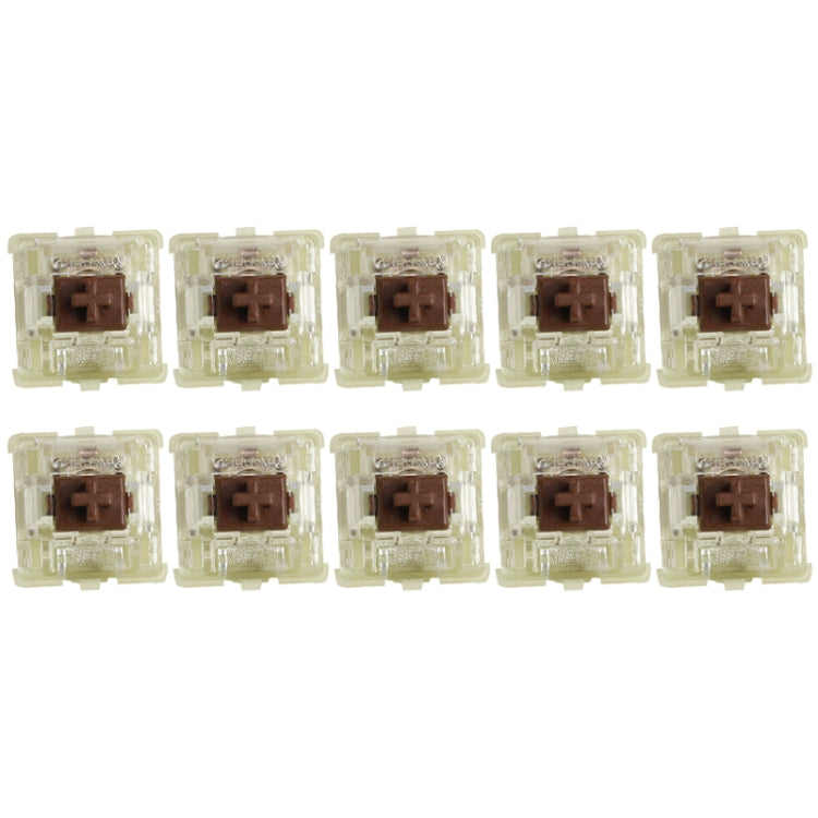 10 pezzi Cherry MX RGB interruttore albero trasparente tastiera meccanica corpo albero triangolare, 10pcs Black Shaft, 10pcs Red Shaft, 10pcs Tea Shaft, 10pcs Green Shaft, 10pcs Silver Shaft, 10pcs Mute Pink Shaft