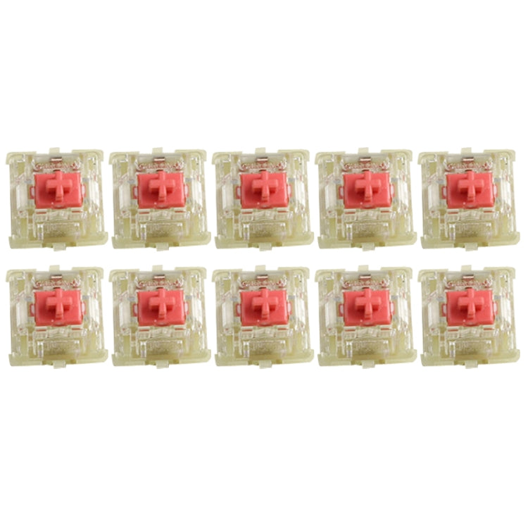 10 pezzi Cherry MX RGB interruttore albero trasparente tastiera meccanica corpo albero triangolare, 10pcs Black Shaft, 10pcs Red Shaft, 10pcs Tea Shaft, 10pcs Green Shaft, 10pcs Silver Shaft, 10pcs Mute Pink Shaft
