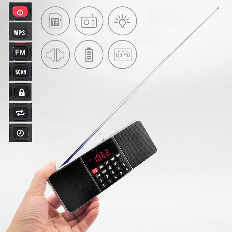 Doppio altoparlante Radio Lettore MP3 Supporto TF Card/U Disco con display a LED, L-288FM, L-288AM Bluetooth
