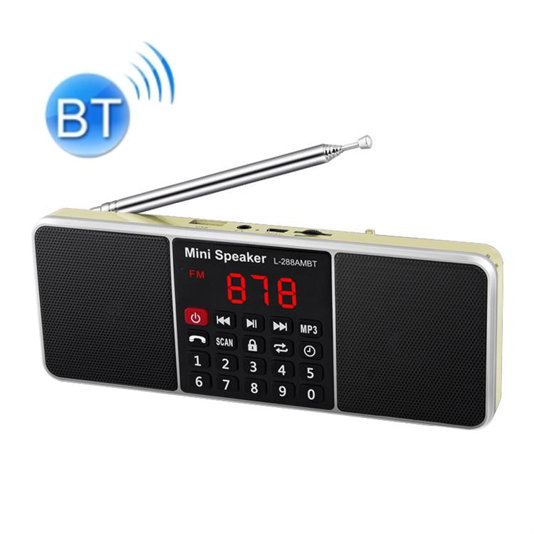 Doppio altoparlante Radio Lettore MP3 Supporto TF Card/U Disco con display a LED, L-288FM, L-288AM Bluetooth