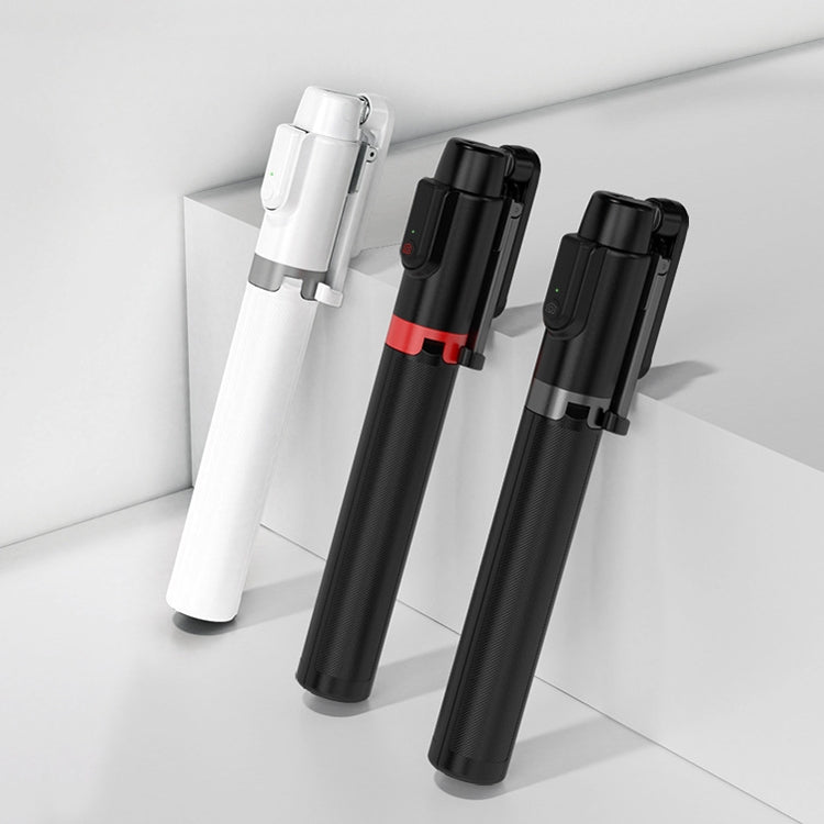 Treppiede da tavolo multifunzione live da 1,3 m Asta per selfie Bluetooth integrata portatile, Black Red, Black, White Silver
