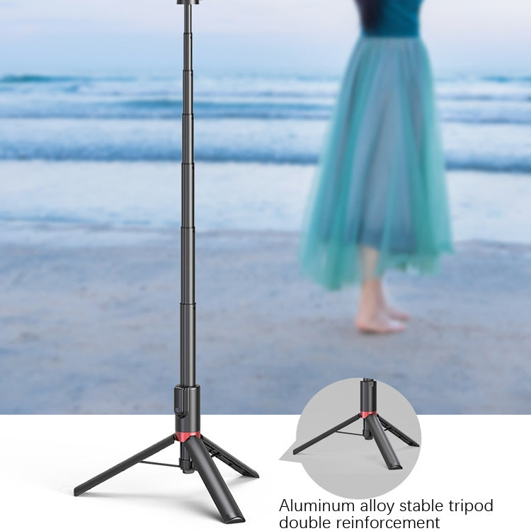 Treppiede da tavolo multifunzione live da 1,3 m Asta per selfie Bluetooth integrata portatile, Black Red, Black, White Silver
