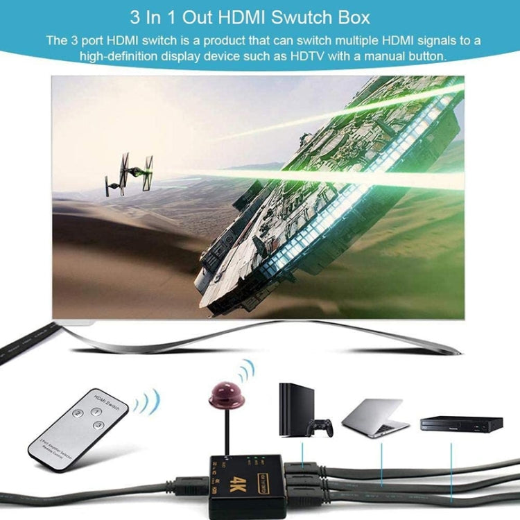 Commutatore HDMI 4K 3 in 1 con telecomando, 5 PCS/Set
