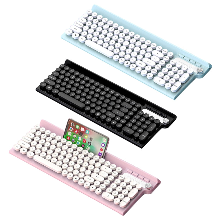 LANGTU L3 102 Tasti Anti-Spill Tastiera meccanica cablata per ufficio silenziosa, lunghezza cavo: 1,5 m, L3 Black, L3 White Green, L3 Pink
