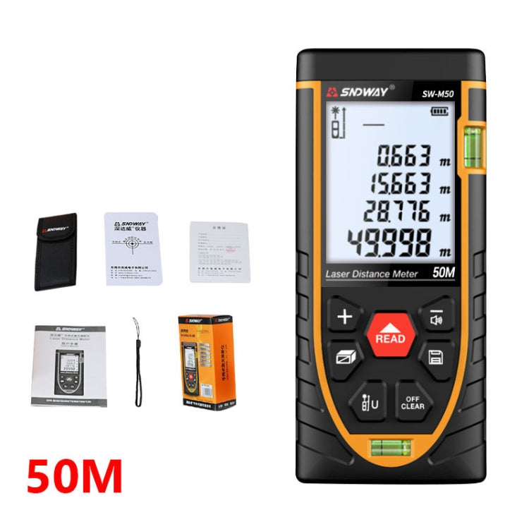 Misuratore di distanza laser Strumento di misurazione a infrarossi, SNDWAY SW-M50, SNDWAY SW-M70, SNDWAY SW-M80, SNDWAY SW-M100, SNDWAY SW-M120, SNDWAY SW-G4S
