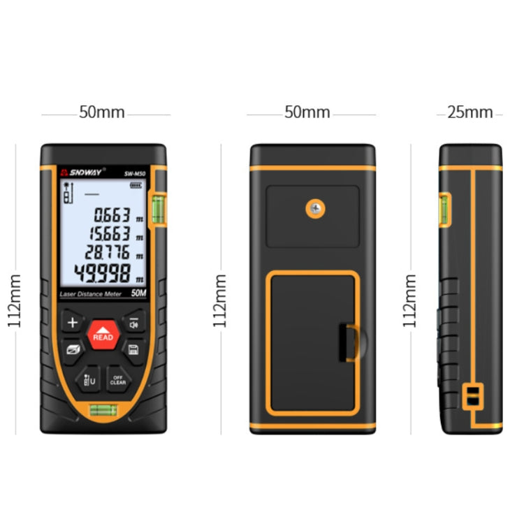 Misuratore di distanza laser Strumento di misurazione a infrarossi, SNDWAY SW-M50, SNDWAY SW-M70, SNDWAY SW-M80, SNDWAY SW-M100, SNDWAY SW-M120, SNDWAY SW-G4S