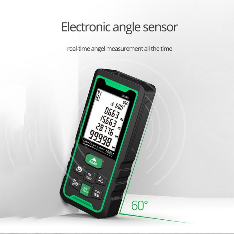 SNDWAY Telemetro laser verde per interni ed esterni ad alta precisione, distanza:, 50m, 70m, 100m