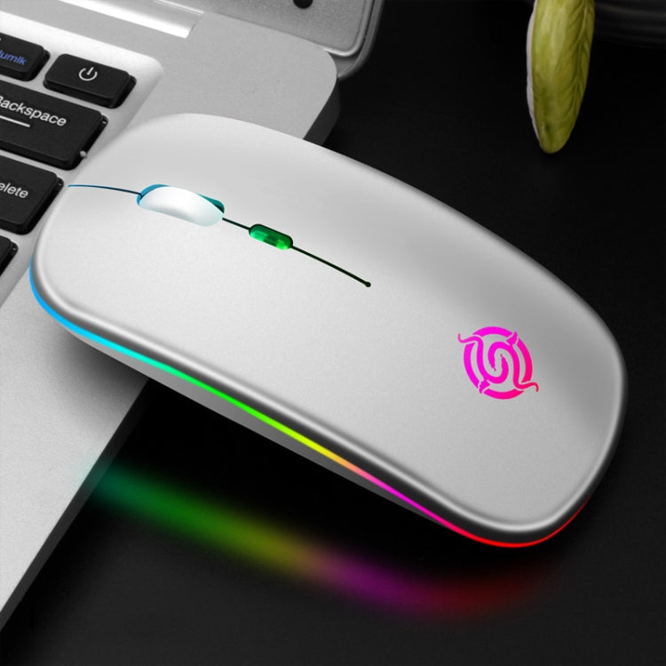 K-Snake BM110 Mouse Bluetooth senza fili con effetti di luce RGB, Black, Silver, White, Rose Gold