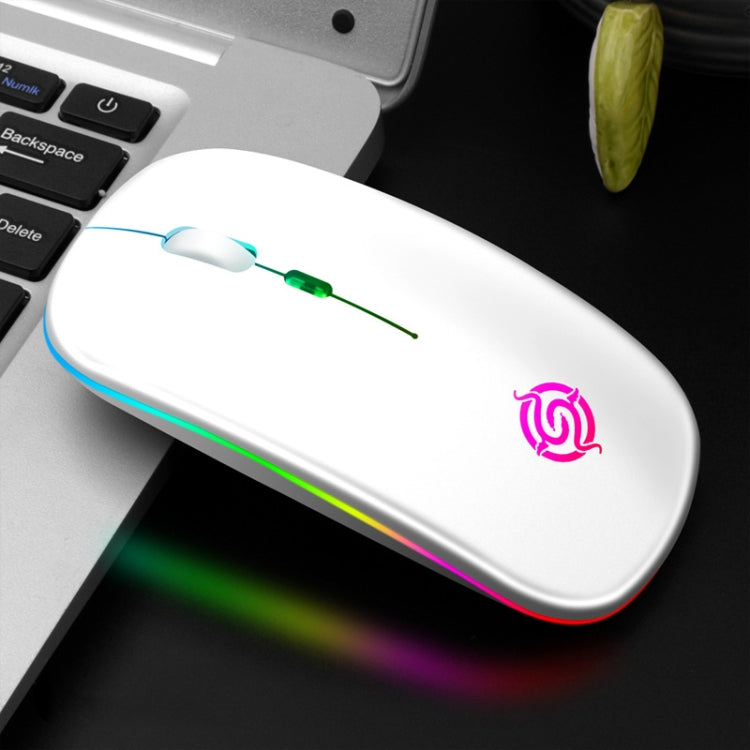 K-Snake BM110 Mouse Bluetooth senza fili con effetti di luce RGB, Black, Silver, White, Rose Gold