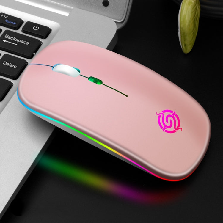 K-Snake BM110 Mouse Bluetooth senza fili con effetti di luce RGB, Black, Silver, White, Rose Gold