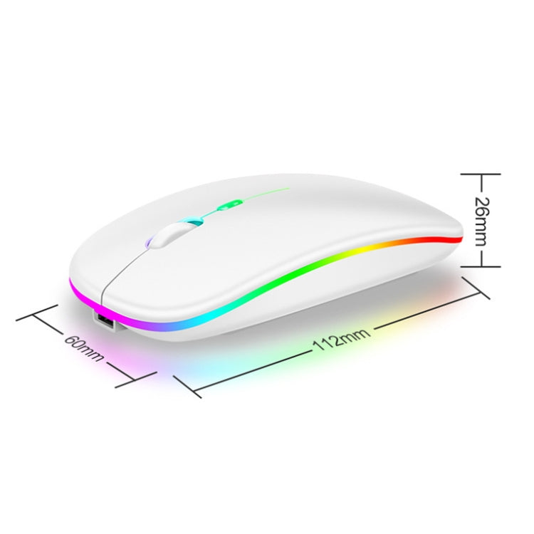 K-Snake BM110 Mouse Bluetooth senza fili con effetti di luce RGB, Black, Silver, White, Rose Gold