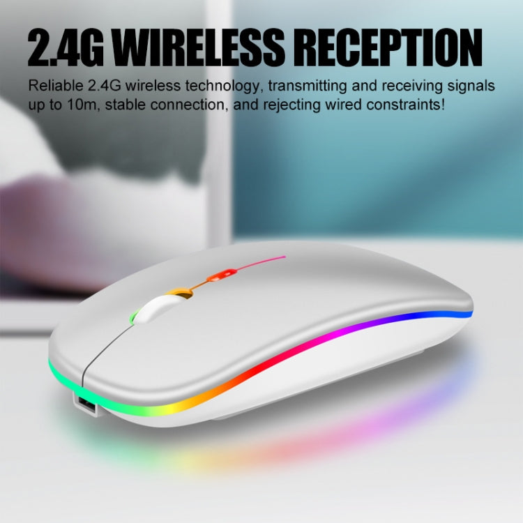 K-Snake BM110 Mouse Bluetooth senza fili con effetti di luce RGB, Black, Silver, White, Rose Gold