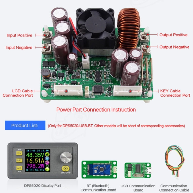 Modulo buck di alimentazione regolato a tensione regolabile CNC 50V/20A, DPS5020