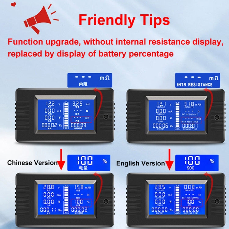 DC 0-200V Tensione Corrente Tester batteria, PZEM-013 10A, PZEM-015 With 50A Shunt, PZEM-015 With 100A Shunt, PZEM-015 With 200A Shunt, PZEM-015 With 300A Shunt, PZEM-015 Without Shunt