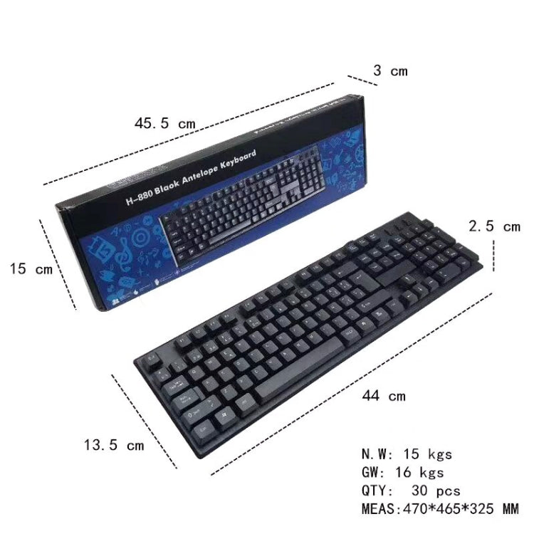 Tastiera cablata USB per computer a 108 tasti, lunghezza cavo: 1,5 m, Arabic Single, Russian, French, Spanish