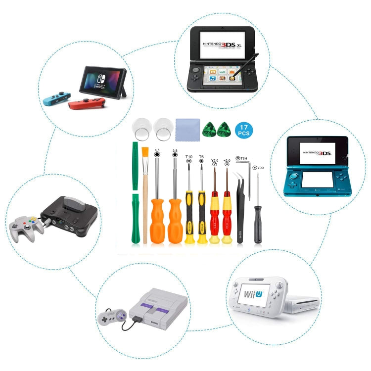Set di cacciaviti per riparazione console di gioco 17 in 1 per interruttore NS, 17 In 1 (1), 17 In 1 (2), 17 In 1 (3)
