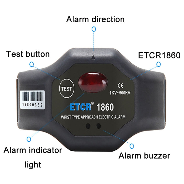 ETCR Penna di test per elettricista di allarme ad alta tensione senza contatto, modello:, ETCR1860 For Wrist, ETCR1860C For Wrist, ETCR1880 For Helmet, ETCR1880C For Helmet, ETCR1870 For Arm, ETCR1870C For Arm