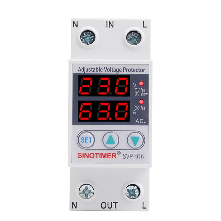 SINOTIMER SVP-916 Protezione da sovratensione e sottotensione regolabile con ripristino automatico, corrente:, 40A, 63A, 80A