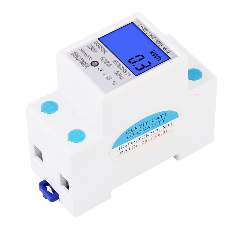 DDS528L Display retroilluminato Contatore di energia ferroviario monofase domestico 5-32A, 230V 50Hz Backlight Display, 110V 60Hz Backlight Display