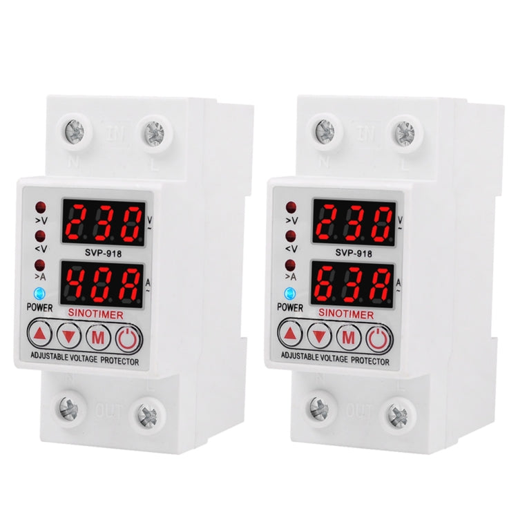 SINOTIMER SVP-918 Protezione da sottotensione intelligente con ripristino automatico regolabile, corrente:, 40A, 63A