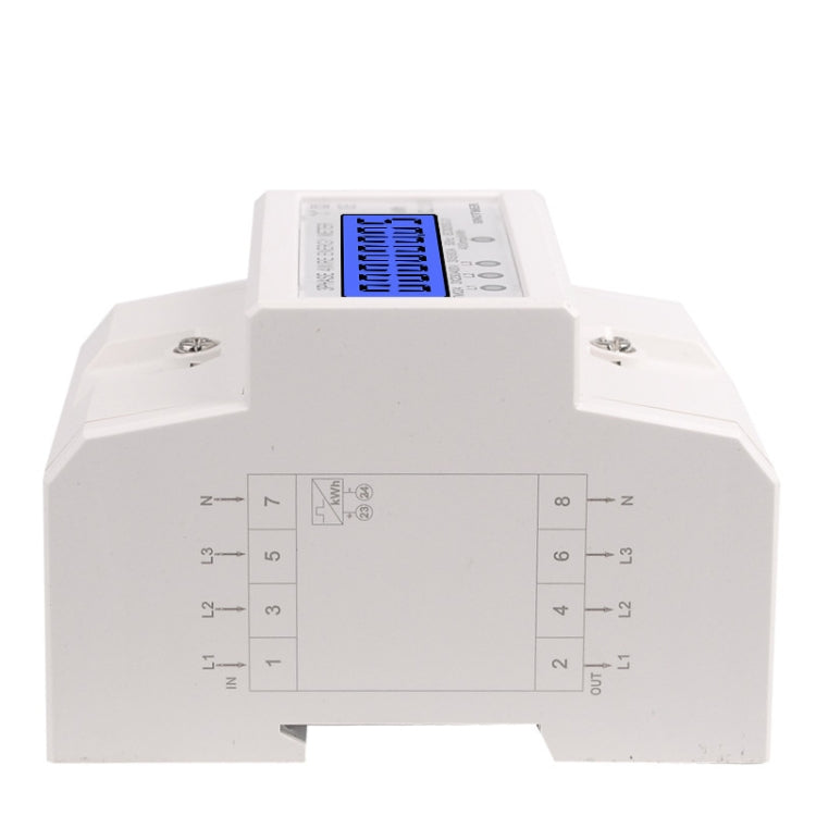 SINOTIMER Contatore elettrico a binario con display retroilluminato trifase 5-100A 400V, DDS024, DDS024T