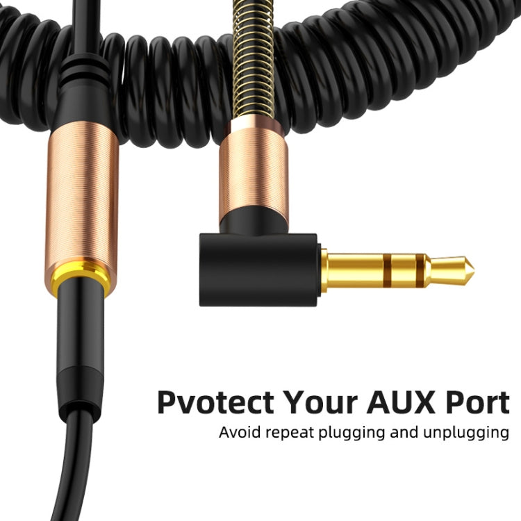 5PCS 3.5mm Maschio a Femmina Primavera AUX Cavo di Prolunga Cavo Audio per Altoparlante, Lunghezza Cavo: 1.5m