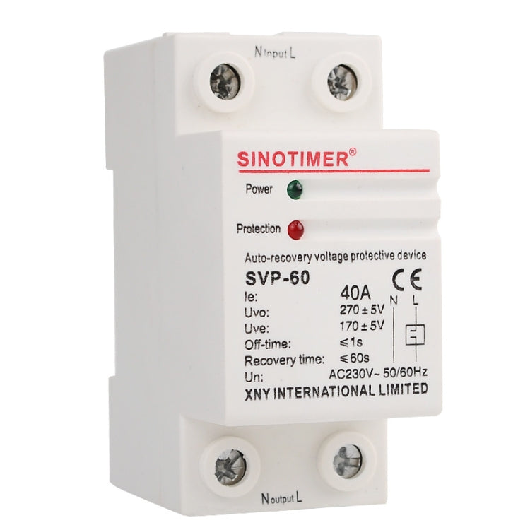 Protezione da sovrapressione intelligente autoduplex monofase SINOTIMER, SVP-60