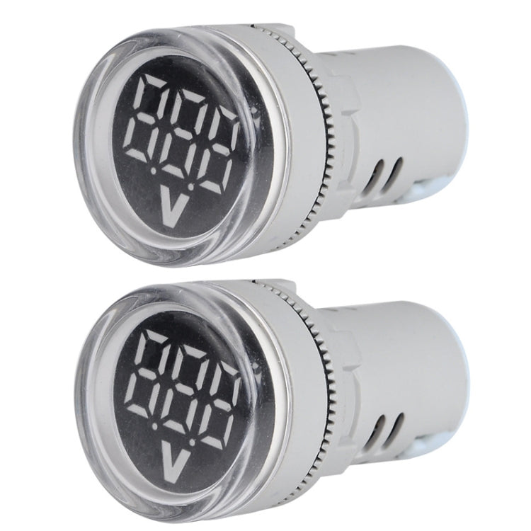 2 PCS Indicatore di segnale di tensione CC 22mm Voltmetro universale rotondo 6-100V, 6-100V Green, 6-100V Yllow, 6-100V Red, 6-100V White, 6-100V Blue