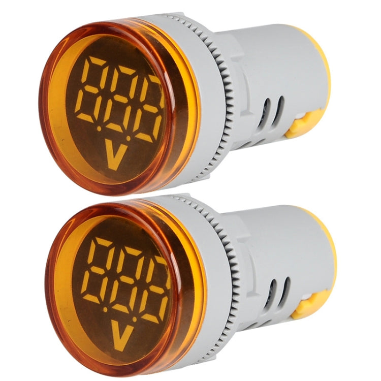 2 PCS Indicatore di segnale di tensione CC 22mm Voltmetro universale rotondo 6-100V, 6-100V Green, 6-100V Yllow, 6-100V Red, 6-100V White, 6-100V Blue