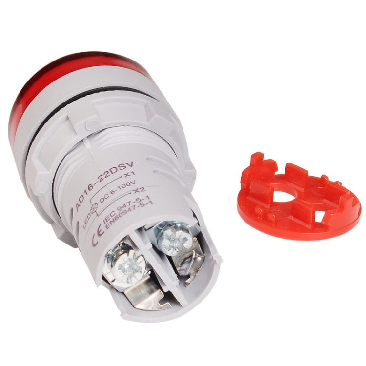 2 PCS Indicatore di segnale di tensione CC 22mm Voltmetro universale rotondo 6-100V, 6-100V Green, 6-100V Yllow, 6-100V Red, 6-100V White, 6-100V Blue