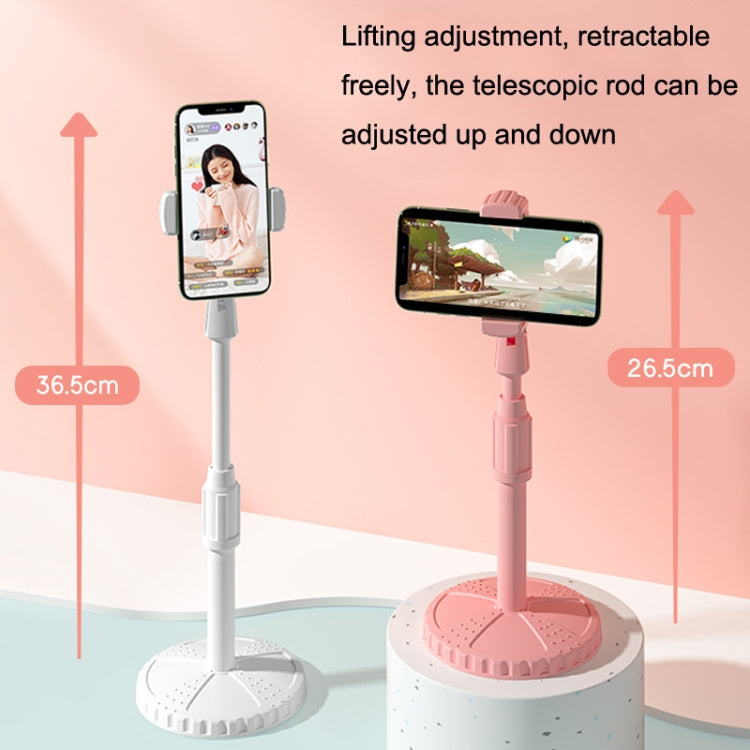 Staffa da tavolo per telefono cellulare telescopico live multifunzionale da 2 pezzi, Classic Black, Ivory White, Dark Night Green, Active Orange, Noble Purple, Mint Green, Cherry Blossom Pink