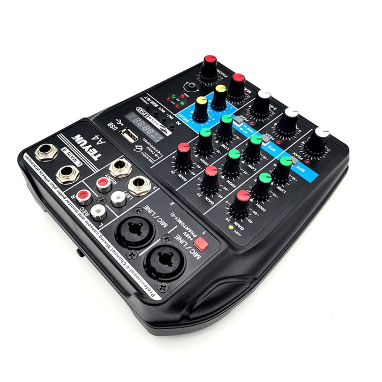 Mixer digitale per microfono piccolo a 4 vie TEYUN A4 Effetto di registrazione dal vivo