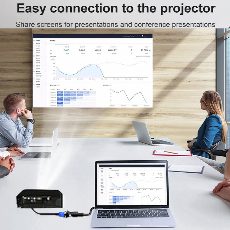 HDMI femmina a VGA maschio con adattatore audio Monitor per computer Convertitore per proiettore TV, White, Gold, Black