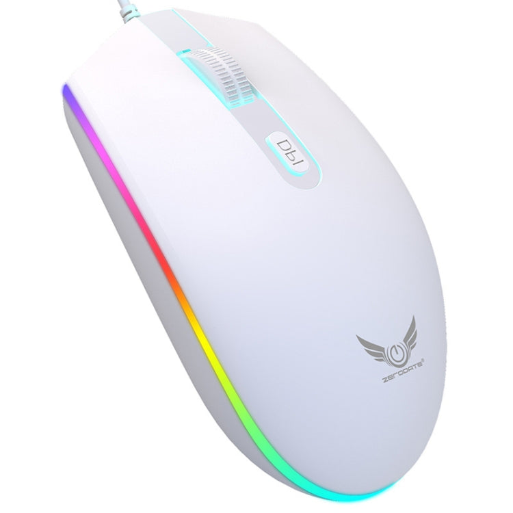 Zerodate V6 4 Tasti 1600 DPI Gioco Colorato RGB Marquee USB Luminoso Mouse cablato, Lunghezza cavo: 1,35 m