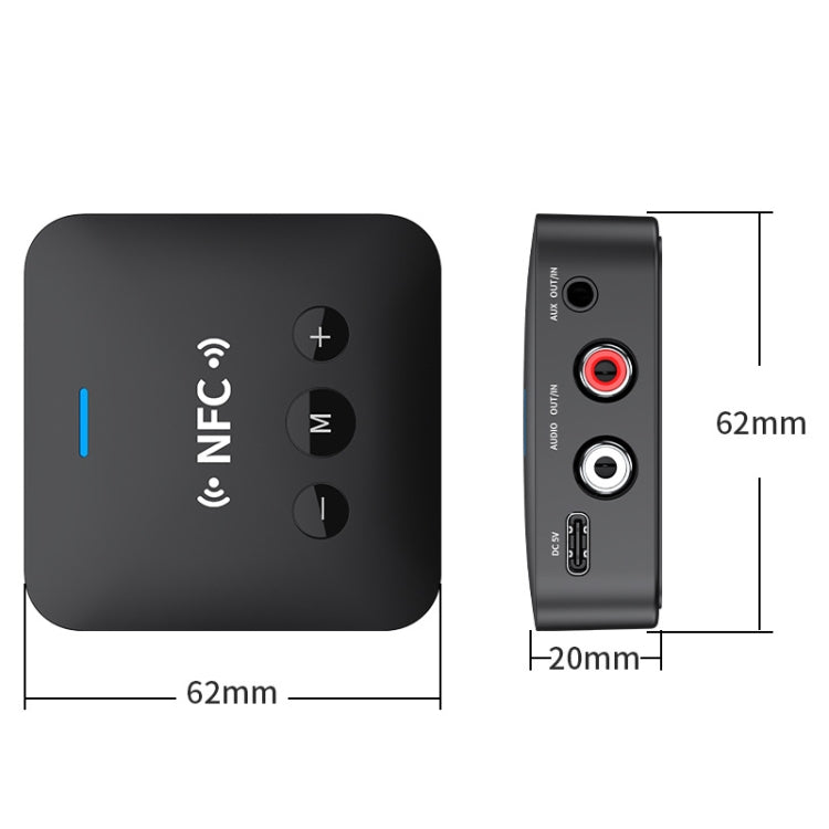 AFK-A10 Ricevitore Bluetooth NFC Trasmettitore Ricevitore altoparlante per auto AUX