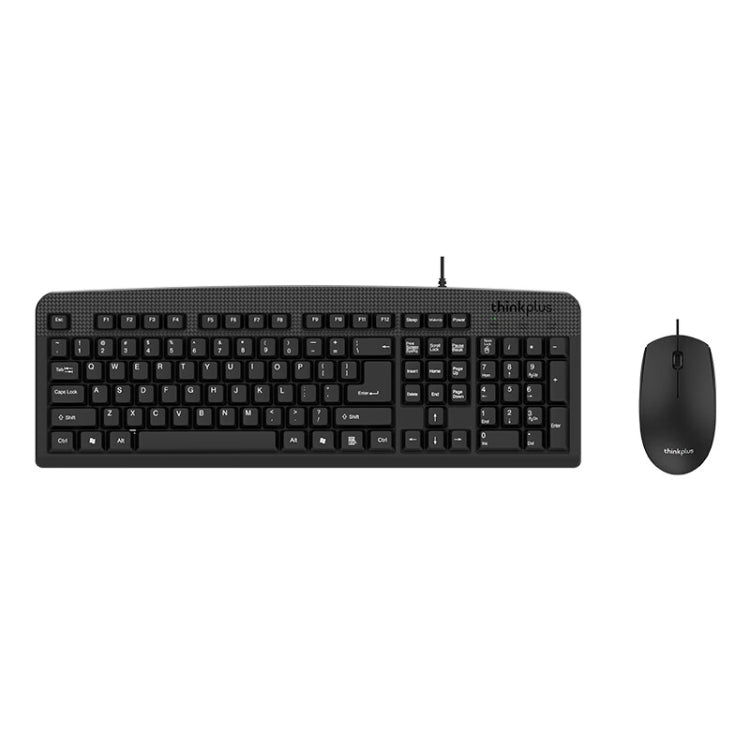 Set tastiera e mouse da ufficio cablati USB Lenovo Thinkplus, KM130 Pro