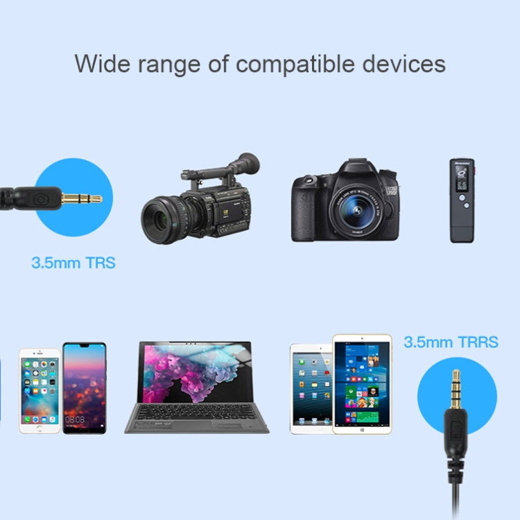 Microfono per registrazione telefono con fotocamera SYNCO, specifiche:, MIC-M1S, MIC-M2S