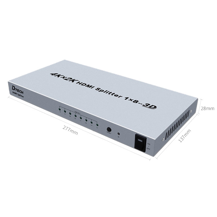 DTECH DT-7148 HDMI 2.0 1 ingresso 8 uscite 4K X 2K HD Splitter, spina CN, DT-7148