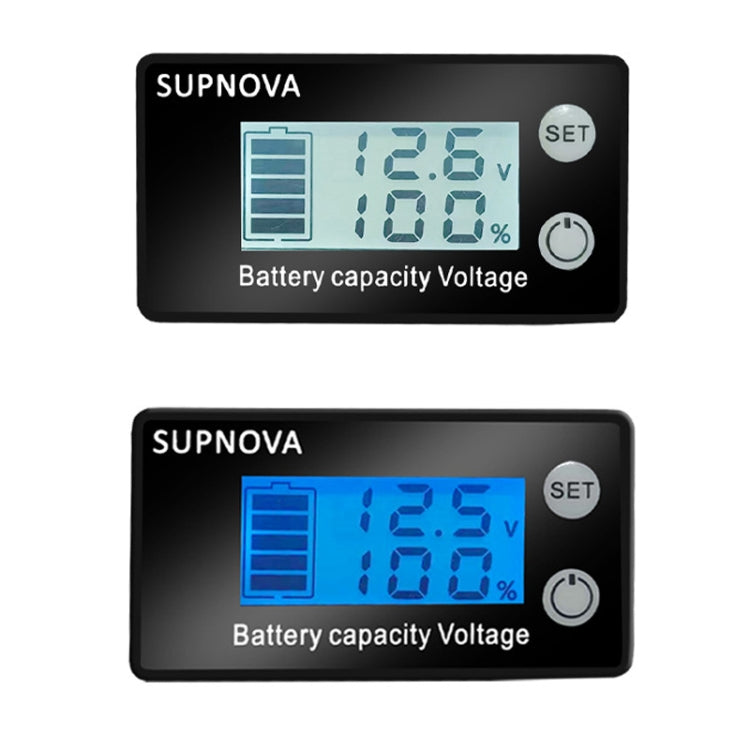 SUPNOVA LCD Misuratore di tensione ed elettricità a due fili Voltmetro con display digitale CC, Blue, White