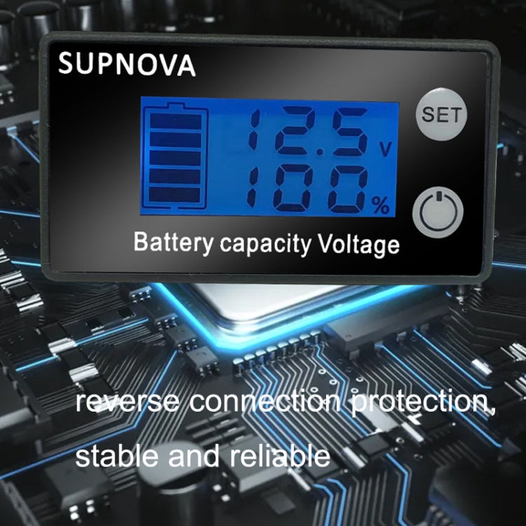 SUPNOVA LCD Misuratore di tensione ed elettricità a due fili Voltmetro con display digitale CC, Blue, White